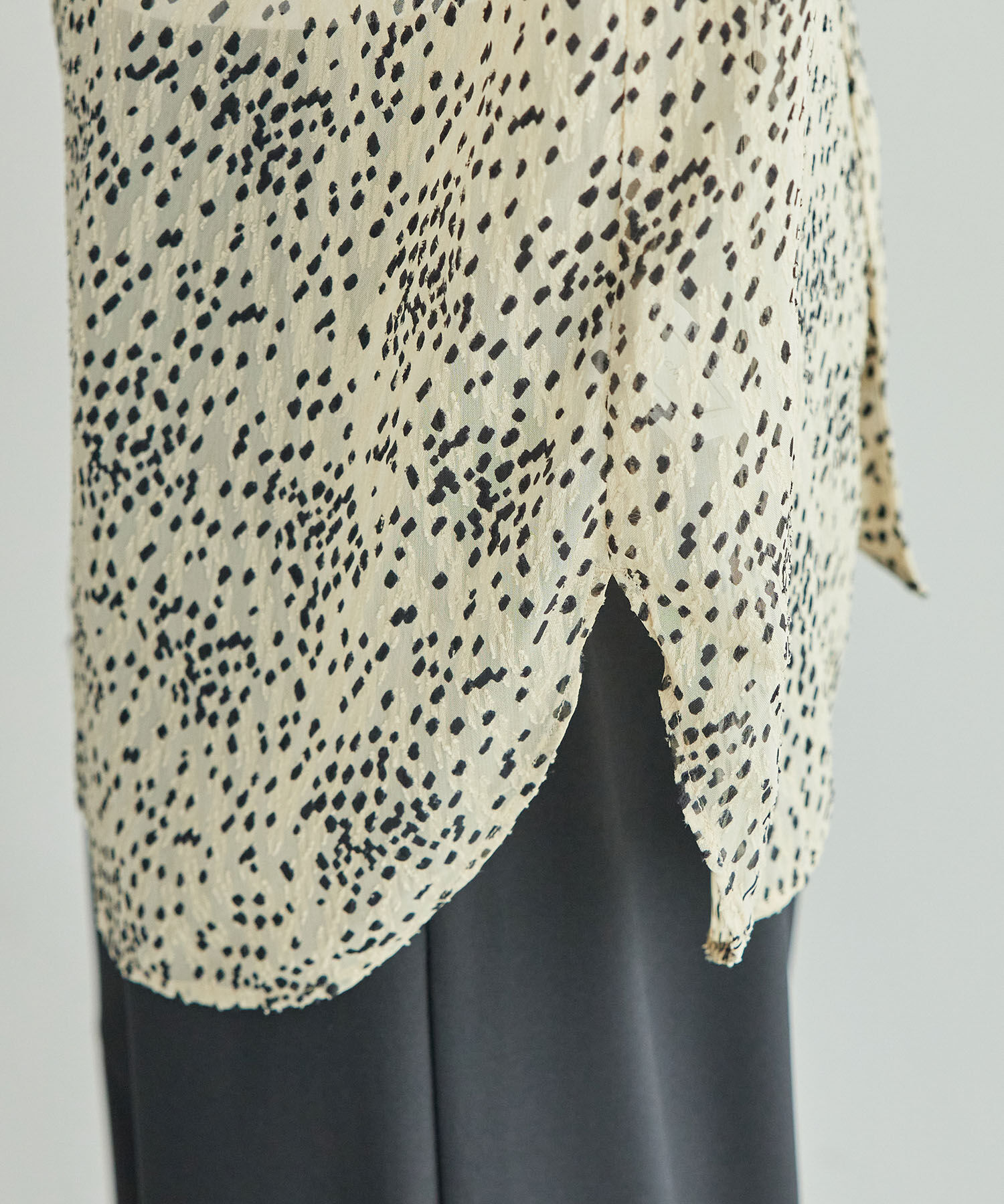 Rope&rsquo;Picnic「2WAY/シアー柄リボンブラウス」|シャツ・ブラウス|