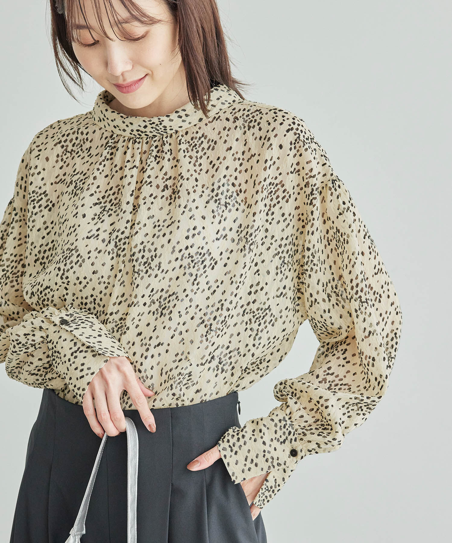 Rope&rsquo;Picnic「2WAY/シアー柄リボンブラウス」|シャツ・ブラウス|ベージュ系(28)