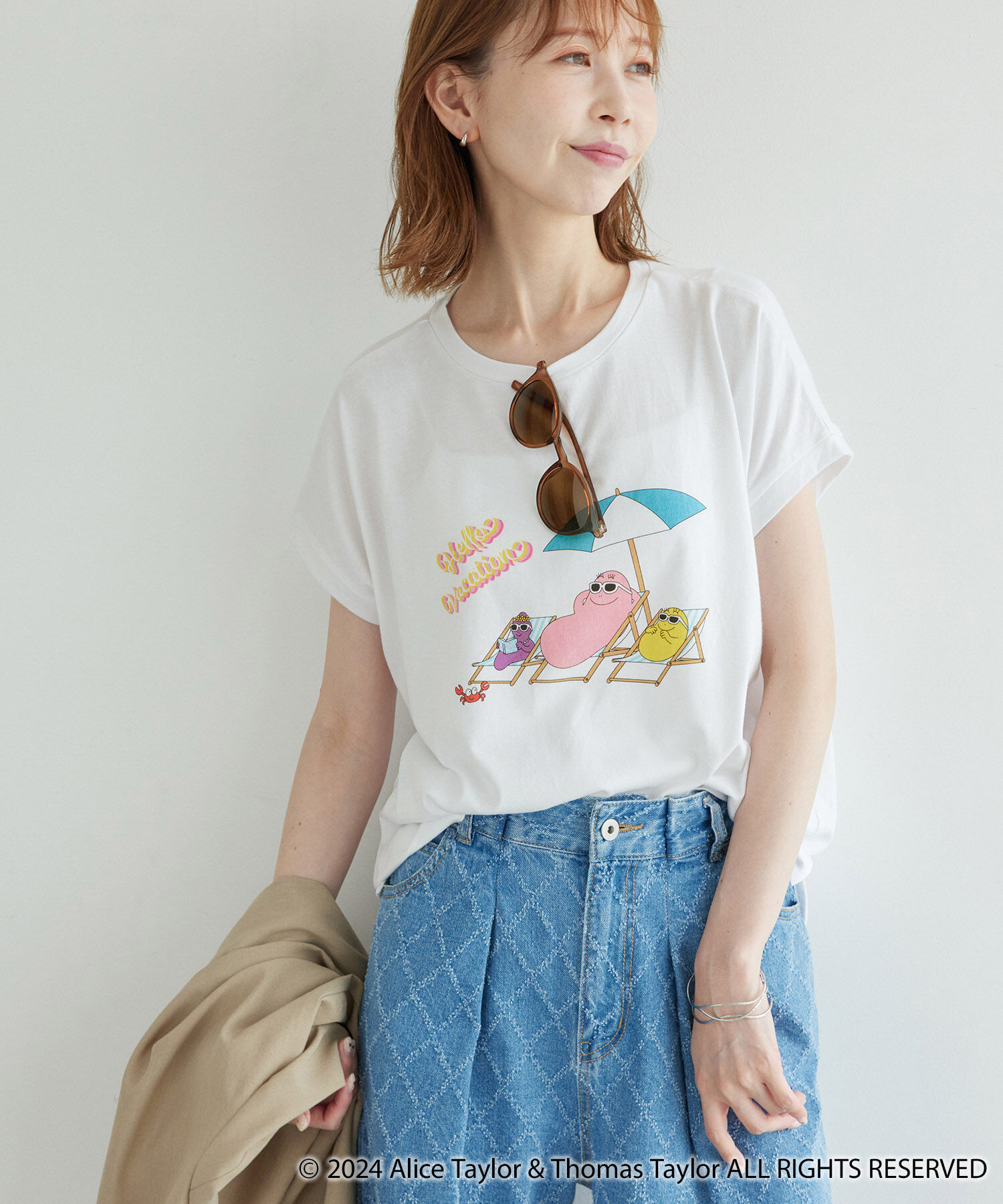 Rope&rsquo;Picnic「【BARBAPAPA(バーバパパ)&times;ROPE' PICNIC】フレンチスリーブTシャツ」|Tシャツ・カットソー|