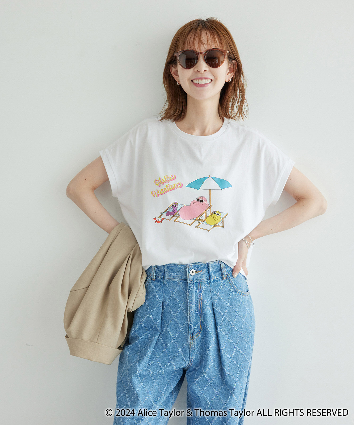Rope&rsquo;Picnic「【BARBAPAPA(バーバパパ)&times;ROPE' PICNIC】フレンチスリーブTシャツ」|Tシャツ・カットソー|