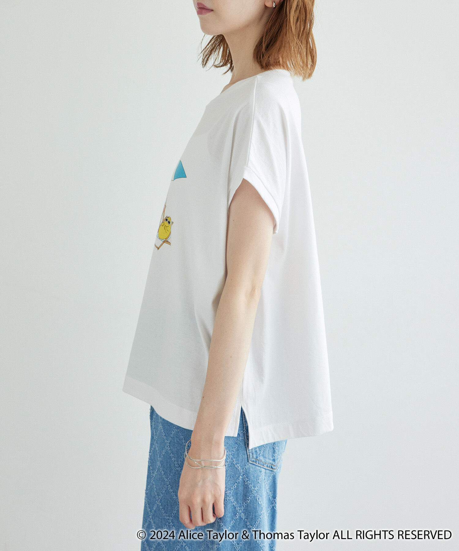 Rope&rsquo;Picnic「【BARBAPAPA(バーバパパ)&times;ROPE' PICNIC】フレンチスリーブTシャツ」|Tシャツ・カットソー|