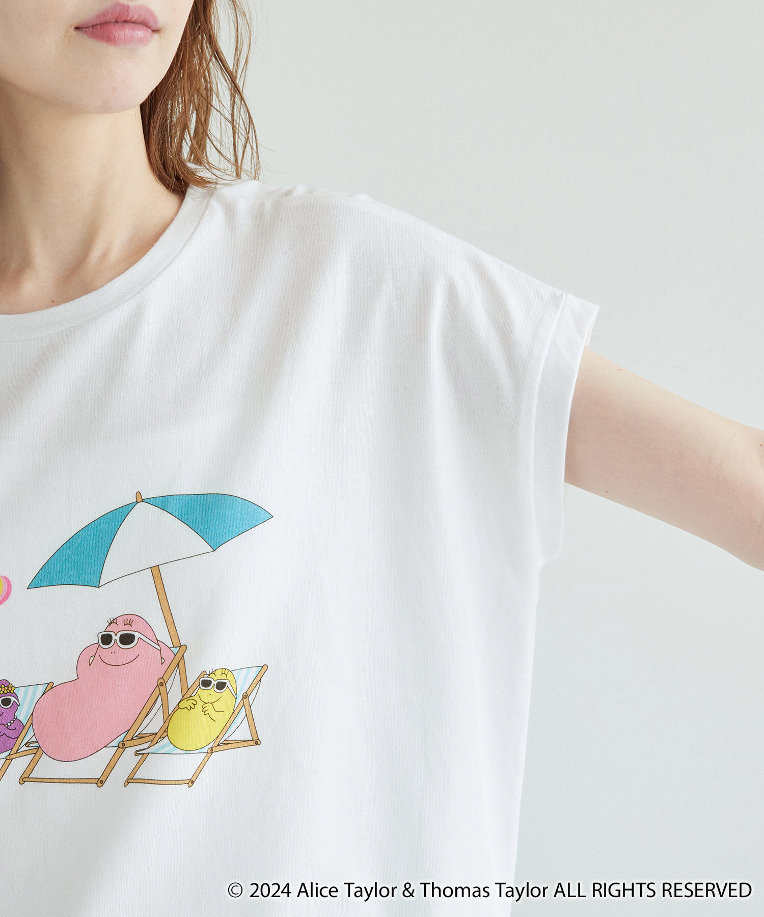 Rope&rsquo;Picnic「【BARBAPAPA(バーバパパ)&times;ROPE' PICNIC】フレンチスリーブTシャツ」|Tシャツ・カットソー|