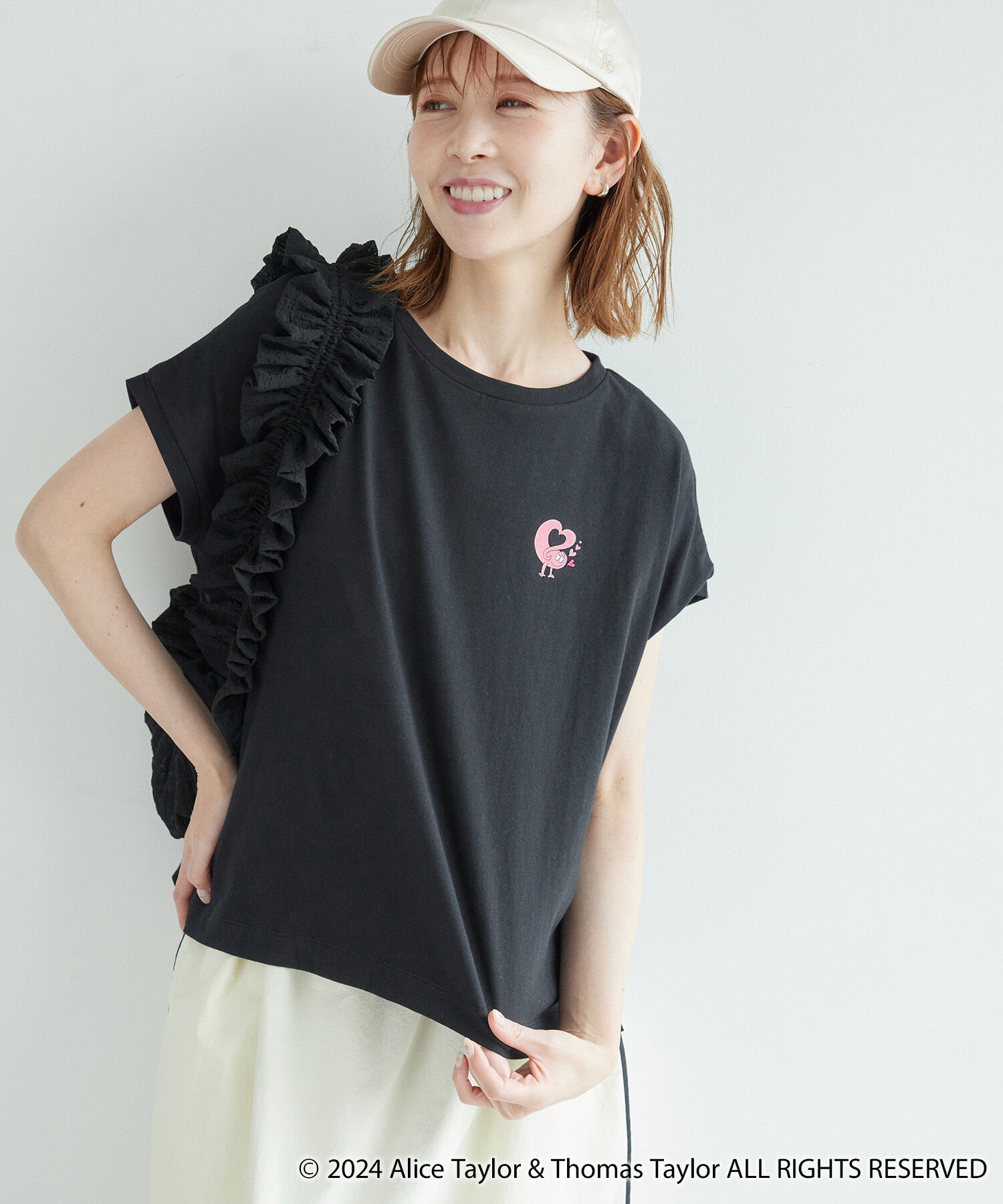 Rope&rsquo;Picnic「【BARBAPAPA(バーバパパ)&times;ROPE' PICNIC】フレンチスリーブTシャツ」|Tシャツ・カットソー|