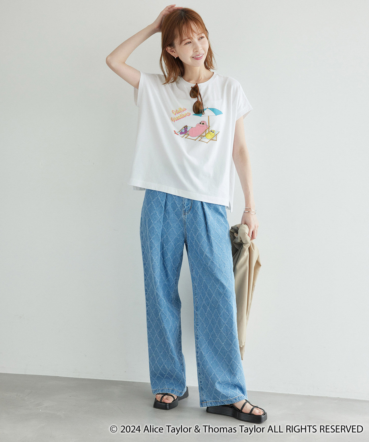 Rope&rsquo;Picnic「【BARBAPAPA(バーバパパ)&times;ROPE' PICNIC】フレンチスリーブTシャツ」|Tシャツ・カットソー|