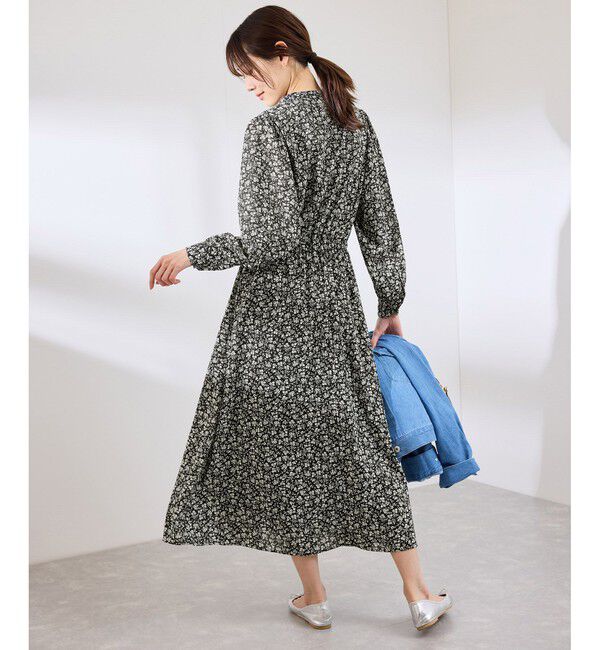 Rope&rsquo;Picnic「小花柄スキッパーロングワンピース」|ワンピース|