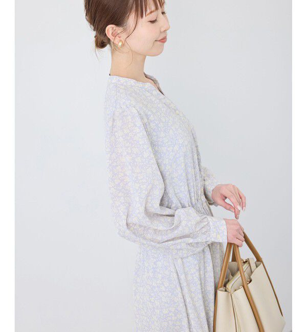 Rope&rsquo;Picnic「小花柄スキッパーロングワンピース」|ワンピース|