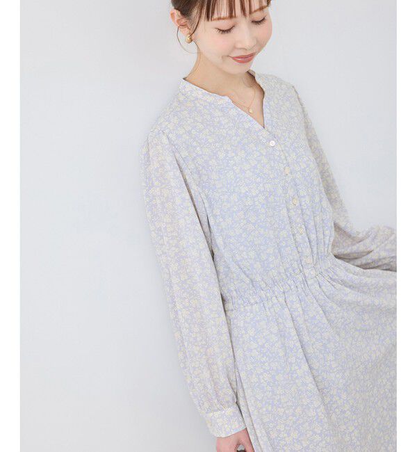 Rope&rsquo;Picnic「小花柄スキッパーロングワンピース」|ワンピース|