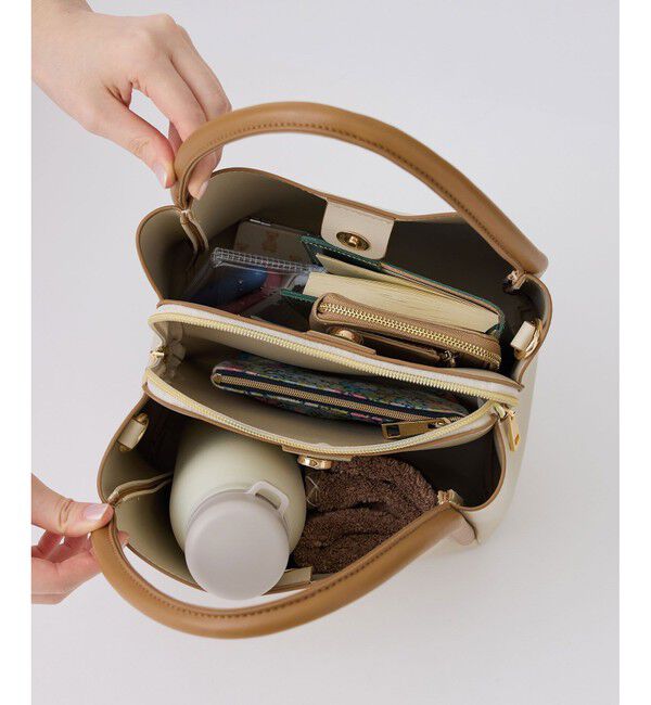 ROPE PICNIC PASSAGE「3層スクエアフォルムミドルショルダー＆ハンドバッグ」|ショルダー・メッセンジャー|