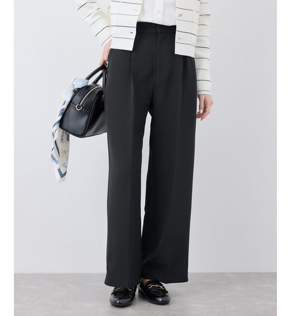 Rope&rsquo;Picnic「【花粉ガード】360&deg;ウルトラストレッチ ワイドスラックスパンツ/セットアップ対応」|チノ|