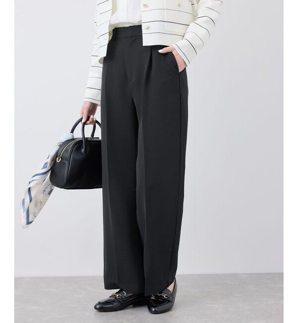 Rope&rsquo;Picnic「【花粉ガード】360&deg;ウルトラストレッチ ワイドスラックスパンツ/セットアップ対応」|チノ|