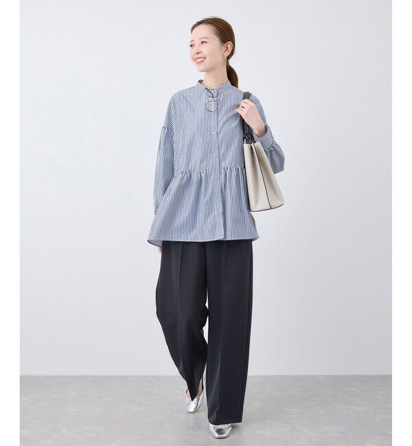 Rope&rsquo;Picnic「【花粉ガード】360&deg;ウルトラストレッチ ワイドスラックスパンツ/セットアップ対応」|チノ|