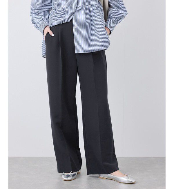 Rope&rsquo;Picnic「【花粉ガード】360&deg;ウルトラストレッチ ワイドスラックスパンツ/セットアップ対応」|チノ|