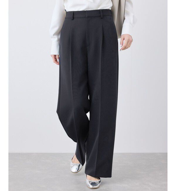 Rope&rsquo;Picnic「【花粉ガード】360&deg;ウルトラストレッチ ワイドスラックスパンツ/セットアップ対応」|チノ|