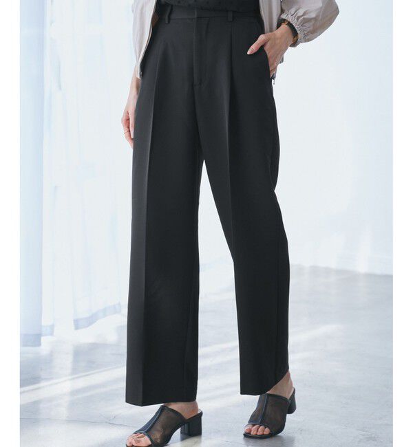 Rope&rsquo;Picnic「【花粉ガード】360&deg;ウルトラストレッチ ワイドスラックスパンツ/セットアップ対応」|チノ|