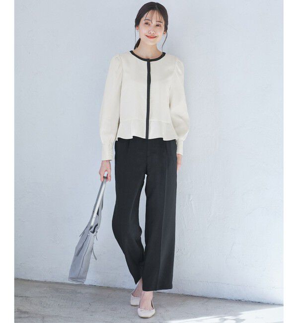 Rope&rsquo;Picnic「【花粉ガード】360&deg;ウルトラストレッチ ワイドスラックスパンツ/セットアップ対応」|チノ|