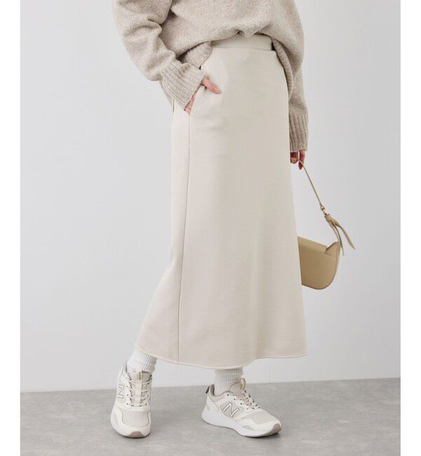 Rope&rsquo;Picnic「【3サイズ展開】裏起毛ボンディングジョーゼットアイラインスカート」|スカート|