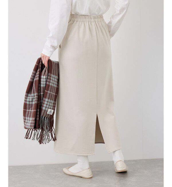 Rope&rsquo;Picnic「【3サイズ展開】裏起毛ボンディングジョーゼットアイラインスカート」|スカート|