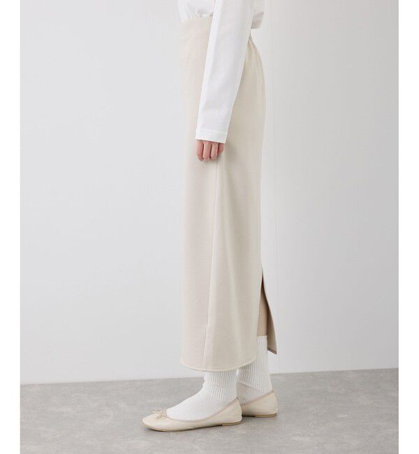 Rope&rsquo;Picnic「【3サイズ展開】裏起毛ボンディングジョーゼットアイラインスカート」|スカート|