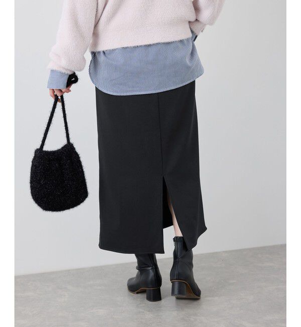 Rope&rsquo;Picnic「【3サイズ展開】裏起毛ボンディングジョーゼットアイラインスカート」|スカート|