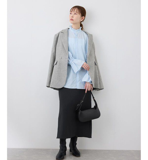 Rope&rsquo;Picnic「【3サイズ展開】裏起毛ボンディングジョーゼットアイラインスカート」|スカート|