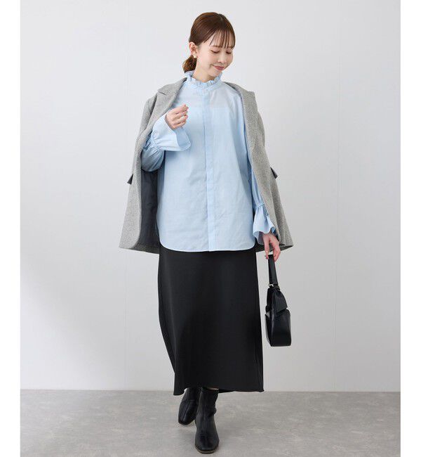 Rope&rsquo;Picnic「【3サイズ展開】裏起毛ボンディングジョーゼットアイラインスカート」|スカート|