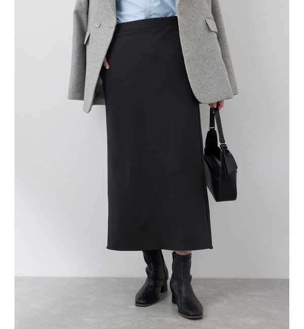 Rope&rsquo;Picnic「【3サイズ展開】裏起毛ボンディングジョーゼットアイラインスカート」|スカート|