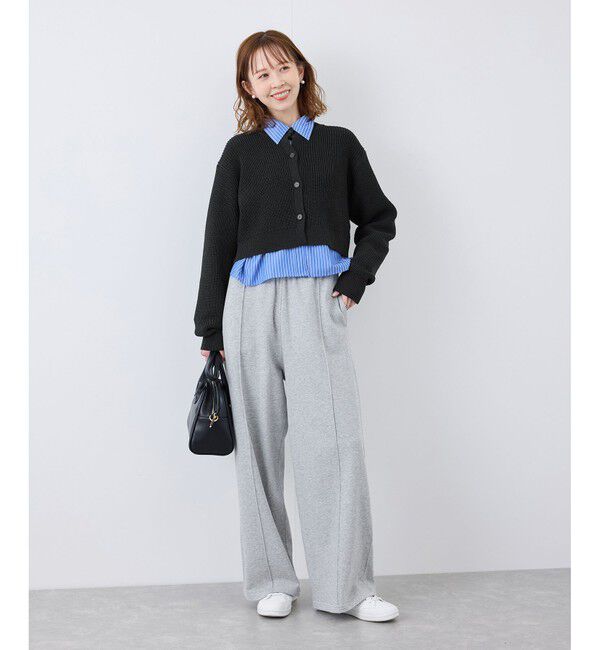 Rope&rsquo;Picnic「布帛使いショート丈カーディガン」|カーディガン|