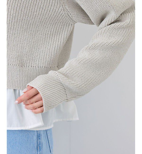 Rope&rsquo;Picnic「布帛使いショート丈カーディガン」|カーディガン|