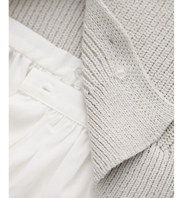 Rope&rsquo;Picnic「布帛使いショート丈カーディガン」|カーディガン|