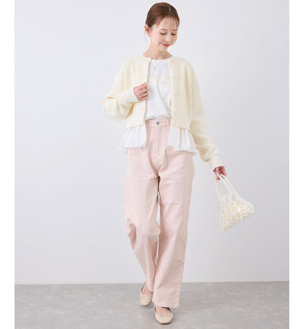 Rope&rsquo;Picnic「布帛使いショート丈カーディガン」|カーディガン|