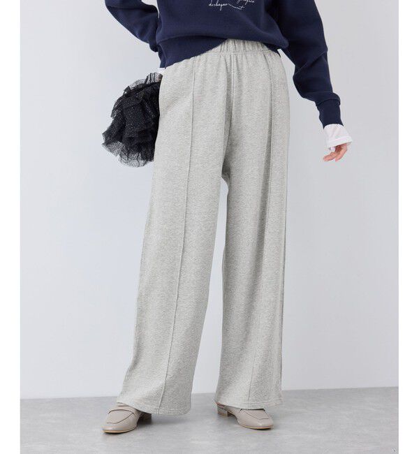 Rope&rsquo;Picnic「ロゴ刺繍入りワイドスウェットパンツ」|チノ|