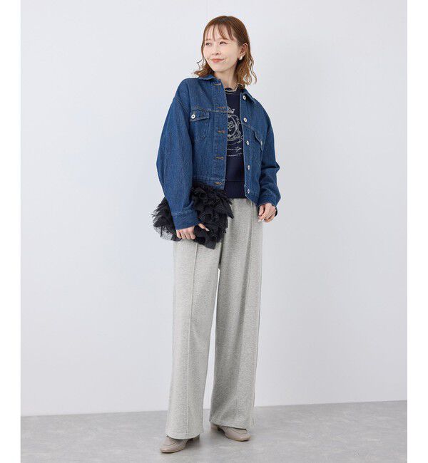 Rope&rsquo;Picnic「ロゴ刺繍入りワイドスウェットパンツ」|チノ|