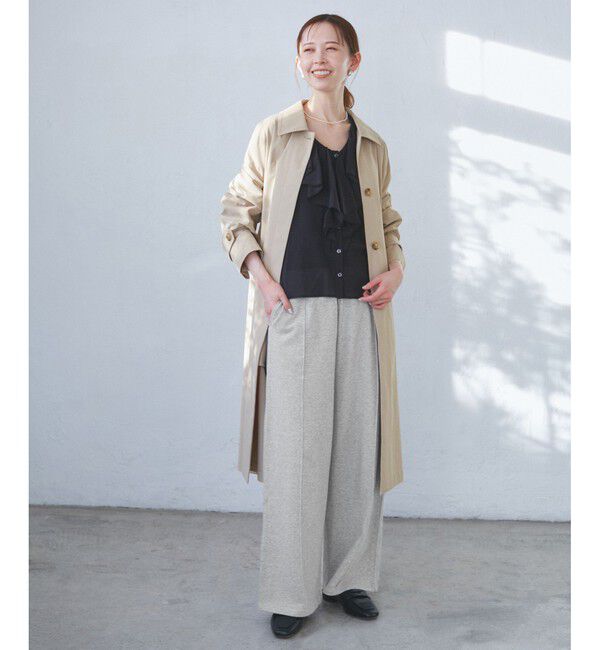 Rope&rsquo;Picnic「ロゴ刺繍入りワイドスウェットパンツ」|チノ|