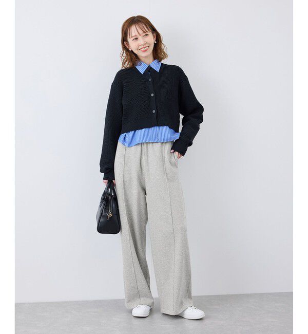 Rope&rsquo;Picnic「ロゴ刺繍入りワイドスウェットパンツ」|チノ|