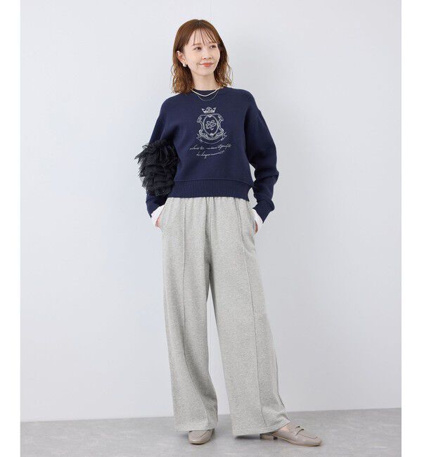 Rope&rsquo;Picnic「ロゴ刺繍入りワイドスウェットパンツ」|チノ|