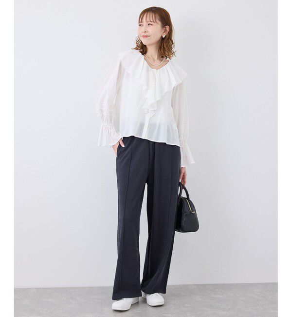 Rope&rsquo;Picnic「ロゴ刺繍入りワイドスウェットパンツ」|チノ|