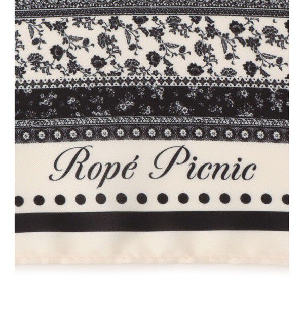 ROPE PICNIC PASSAGE「花柄&times;パターン柄スカーフ 70cm」|バンダナ・スカーフ|