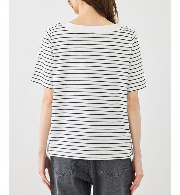 Rope&rsquo;Picnic「60シルケットボートネックハーフスリーブジャケットインナー」|Tシャツ・カットソー|