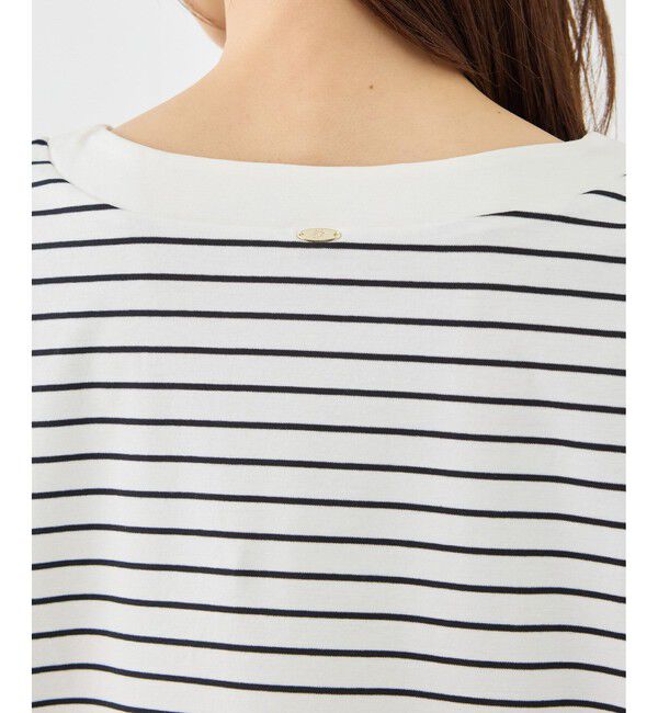 Rope&rsquo;Picnic「60シルケットボートネックハーフスリーブジャケットインナー」|Tシャツ・カットソー|