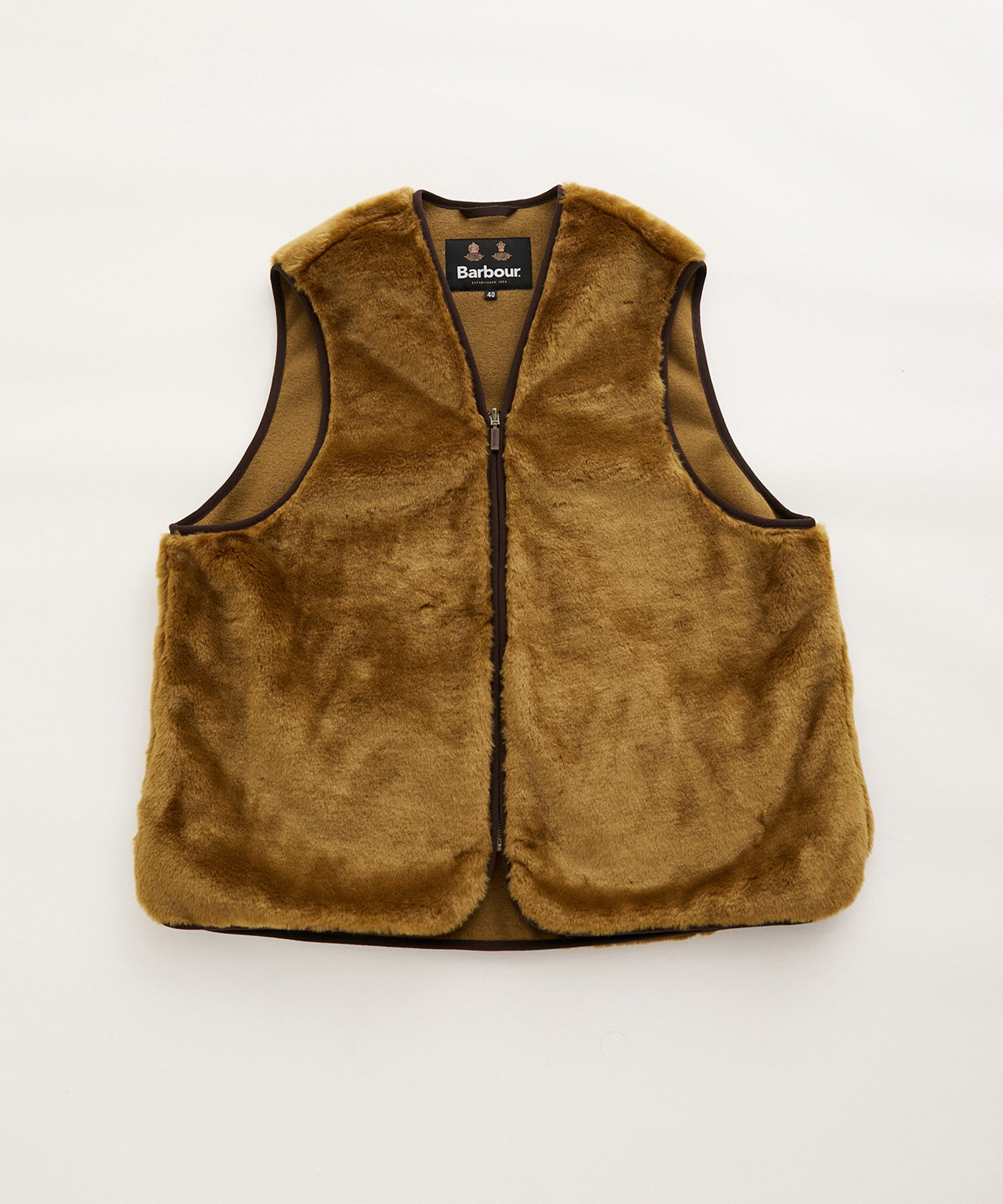 ADAM ET ROPE'「《別注》【Barbour】リバーシブル フロントジップ ファーライナー ベスト / ロイヤルワラント / ユニセック」|その他|