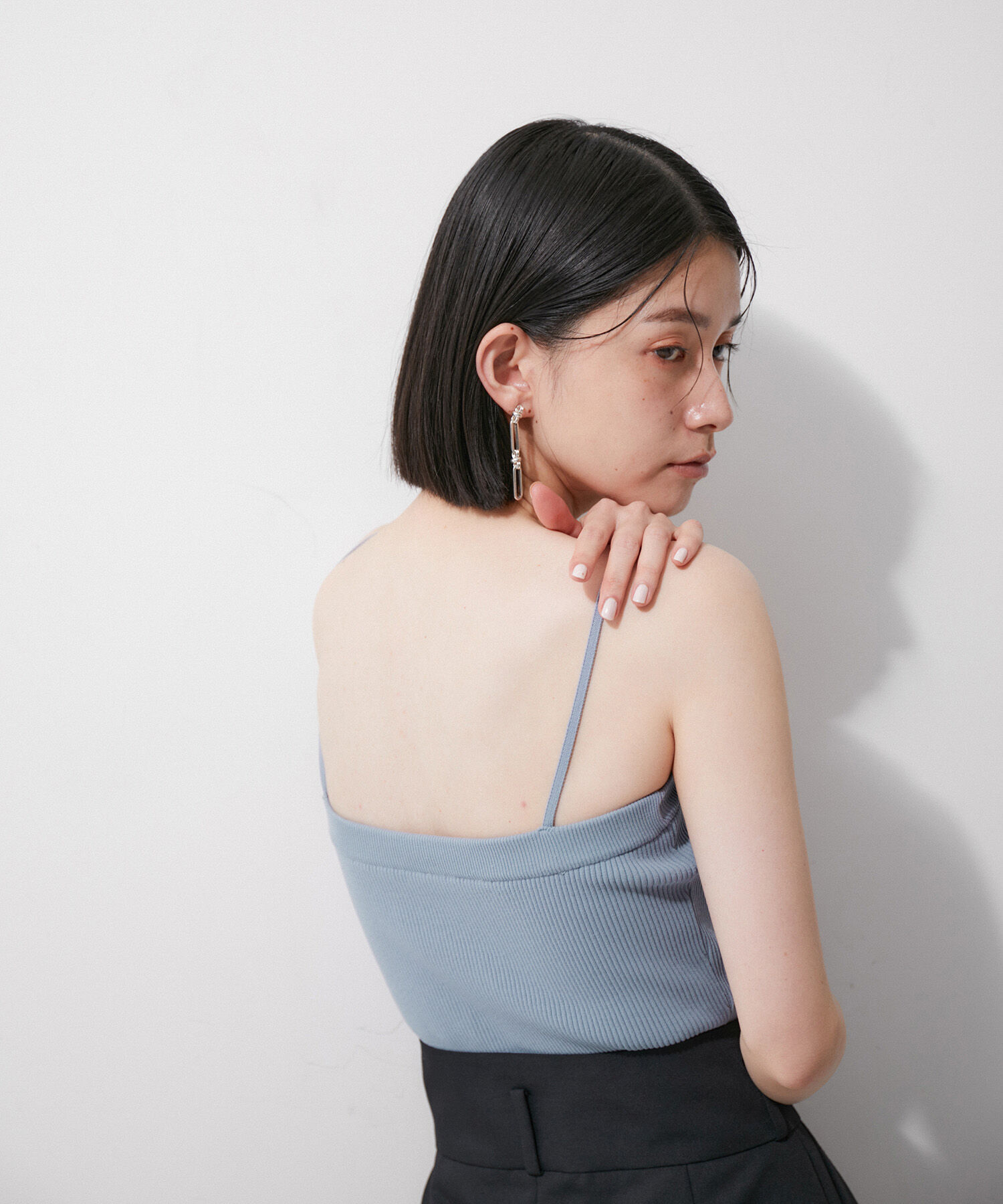 ADAM ET ROPE'「カップ付きリブニットキャミソール」|キャミソール|