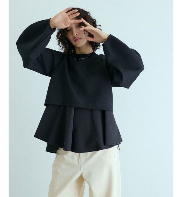 ADAM ET ROPE'「レイヤードペプラムチュニック」|その他|クロメイン