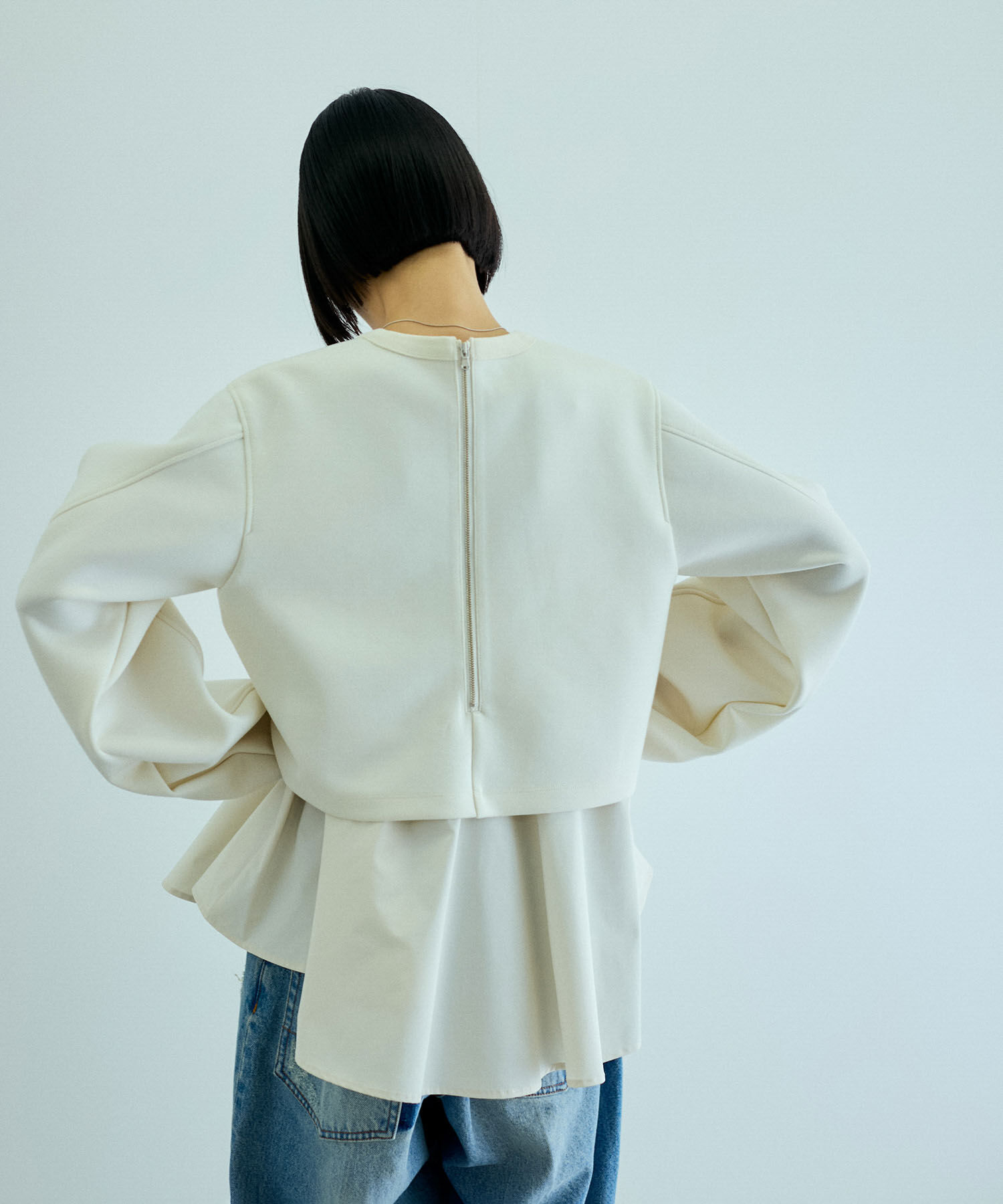 ADAM ET ROPE'「レイヤードペプラムチュニック」|その他|