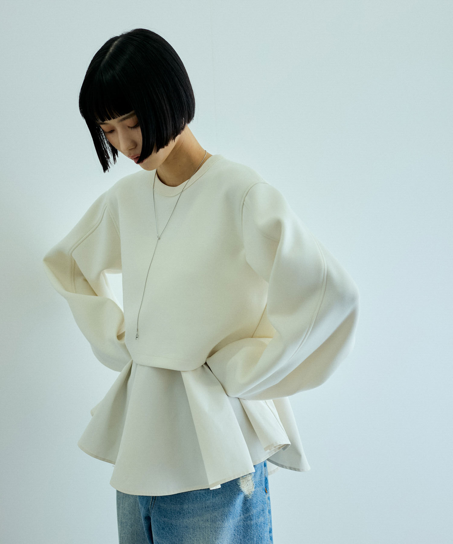 ADAM ET ROPE'「レイヤードペプラムチュニック」|その他|