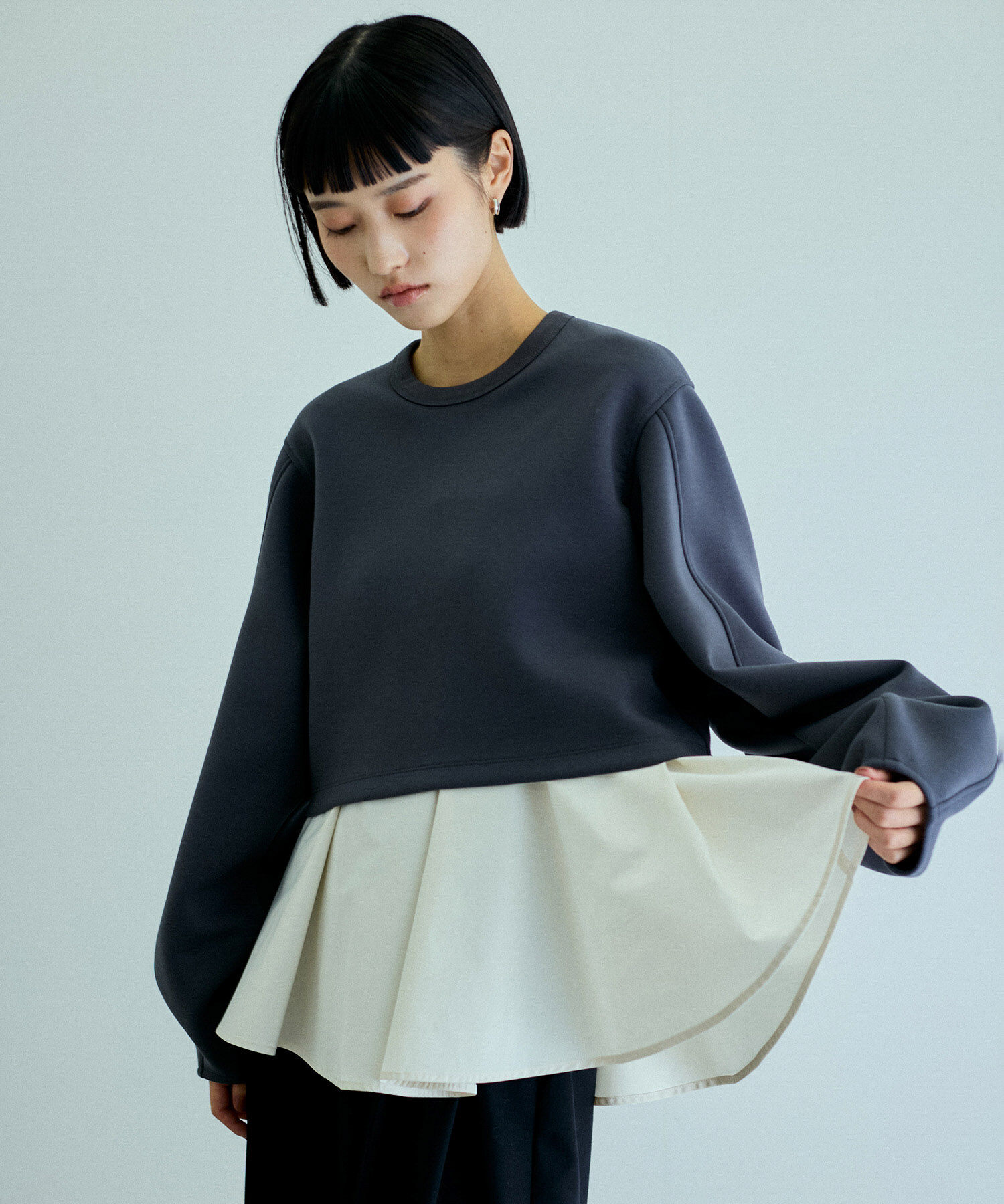 ADAM ET ROPE'「レイヤードペプラムチュニック」|その他|