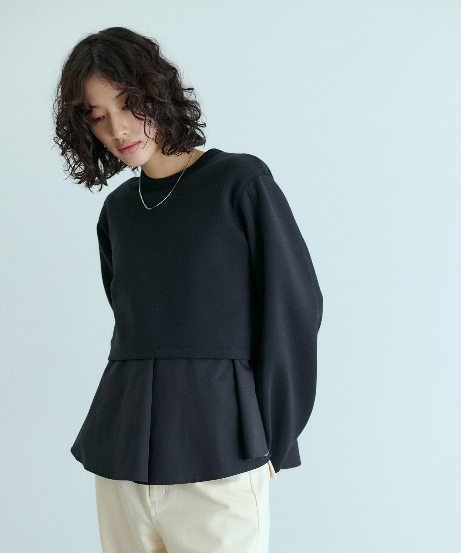 ADAM ET ROPE'「レイヤードペプラムチュニック」|その他|