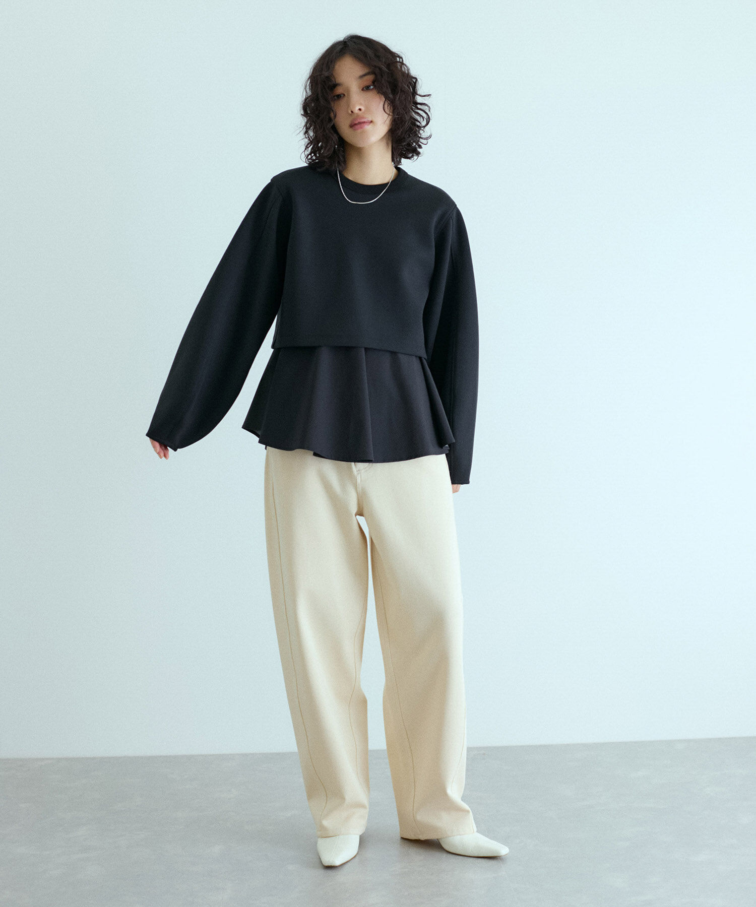 ADAM ET ROPE'「レイヤードペプラムチュニック」|その他|