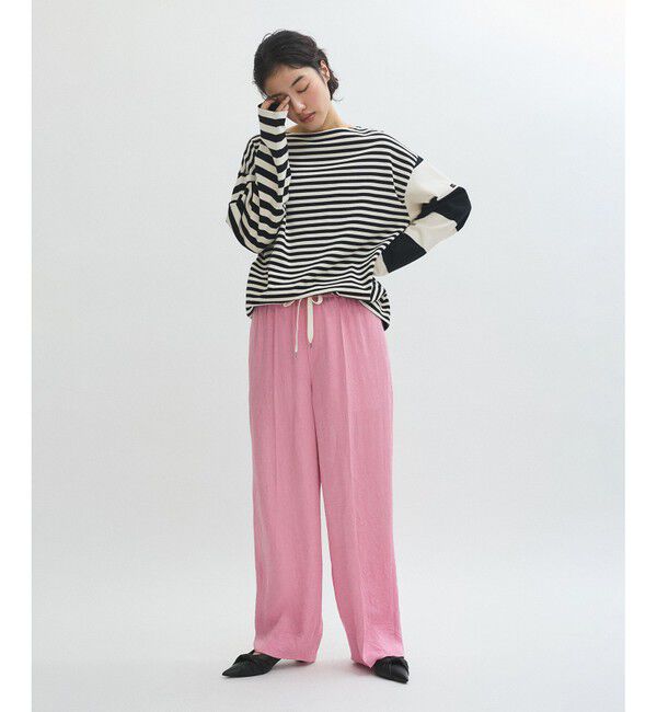 ADAM ET ROPE'「【サステナブル】イージーパンツ」|チノ|