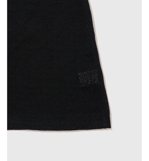 ADAM ET ROPE'「メッシュジャガード ボックスシルエット ニットポロ / ロングシーズン着用可能」|ポロシャツ|