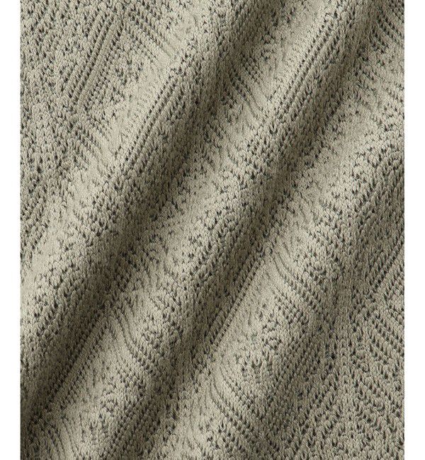 ADAM ET ROPE'「メッシュジャガード ボックスシルエット ニットポロ / ロングシーズン着用可能」|ポロシャツ|